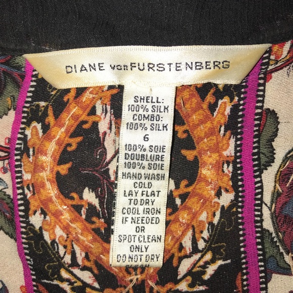 GUC 💜 DIANE VON FURSTENBERG | Pink Gold SilkDress - Picture 6 of 8